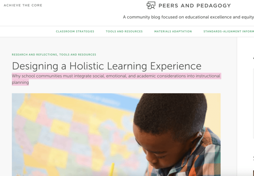 Designing a Holistic Learning Experience